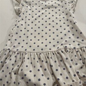 Wonder Nation Cream and Gray Polka Dot Toddler Dress (3T)